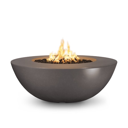 The Outdoor Plus 60 Round Sedona Fire Pit, GFRC Concrete, Chestnut, Spark Ignition with Flame Sense, Liquid Propane OPT-SEDWL60FSEN-CST-LP